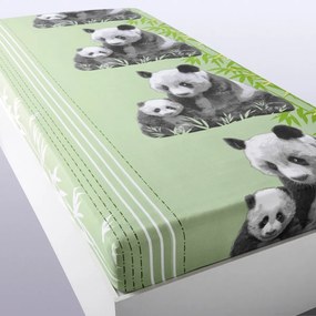 Posteľná bielizeň Panda s potlačou, polycoton (*) Súprava obliečku na vankúš (70x90) a na prikrývku (140x200) je v klasických rozmeroch a bez klopy pre zasunutie pod matrac.