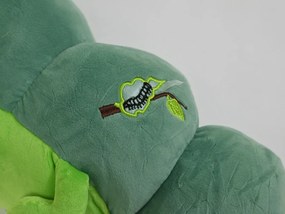 Plyšová HÚSENICA s detskou dekou vo vnútri, zelená