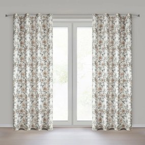 ZATEMŇOVACÍ ZÁVES NA KRÚŽKOCH BEVERLY 140X250 CM KVETY