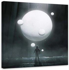 Gario Obraz na plátne Biela planéta - Zehem Chong Rozmery: 30 x 30 cm