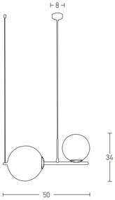 Zambelis 1997 - Luster na lanku 2xE27/15W/230V zlatá