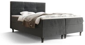 Manželská posteľ  Boxspring 180 cm Lumba (tmavosivá) (s matracom a úložným priestorom). Vlastná spoľahlivá doprava až k Vám domov. 1046686