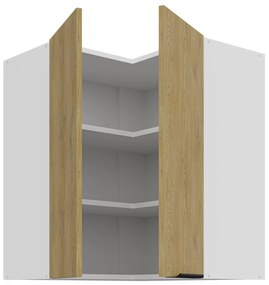 Rohová horná kuchynská skrinka Carminia 60x60 GN-72 2F (90) (dub cremona + biela). Akcia -20%. Vlastná spoľahlivá doprava až k Vám domov. 1128064