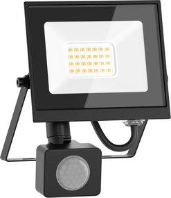 Mexen Luxpro+ LED reflektor s pohybovým senzorom, 20W, studená - 6500K, 2200 lm, čierna - L236-020-65-70