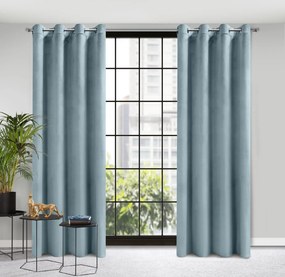 ZATEMŇOVACÍ ZÁVES NA KRÚŽKOCH ROSA 140X250 CM MODRÁ