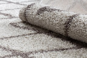 Koberec BERBER BENI krémový, strapce, Maroko Shaggy