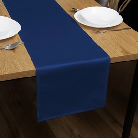 Biante Saténový behúň na stôl polyesterový Satén LUX-047 Námornícka modrá 20x160 cm