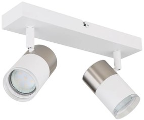 Globo 57851-2 - Bodové svietidlo BRISBON 2xGU10/25W/230V biela/chróm