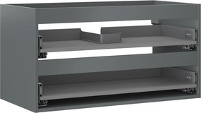 Mexen Box-A, závesná skrinka 90 cm, 2 zásuvky, grafitová matná, 91AX0-0900-470-2-66