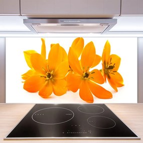 Nástenný panel  Oranžové kvety 120x60 cm