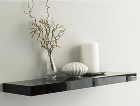 Polica na stenu Shelvy 60 cm, čierny lesk%