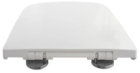 Gamma Viana, toaletná WC doska s pomalým zatváraním, duroplast, EasyClean, biela lesklá, GMA-D6
