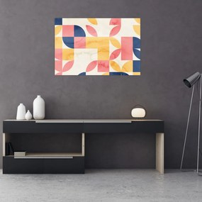 Obraz - Abstrakcia s retro vzormi (90x60 cm)
