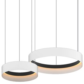 Závesné LED svietidlo Orbita, 2x LED 72w, 4000k, w/b