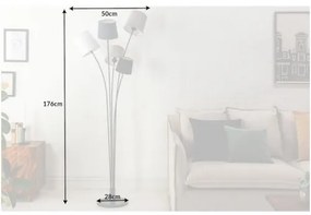Stojaca lampa 40745 Levels 176cm Čierna, Šedá, Biela  - Komfort-nábytok