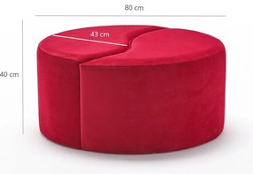 Stolička Alis Pouf Red