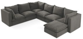 Tmavosivá rohová pohovka (ľavý roh/do tvaru "U") Manao – Makamii