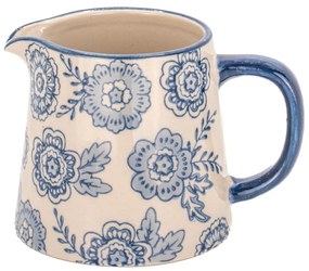 Modrá/béžová kanvička na mlieko z kameniny 200 ml Blue Willow – Sass & Belle
