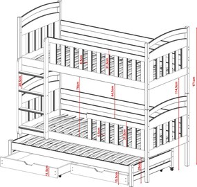 Raj posteli Detská posteľ KIKA LB 25 (výber farieb)