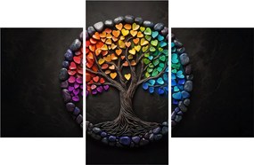 Obraz – Strom plný farebných sŕdc (90x60 cm)
