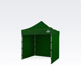 BRIMO Nožnicový Altánok 2x2 m Oceľ | Profi Zázemie Postavené za 45 s. - s 3 stenami - Zelená 6