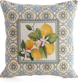 GOBELÍNOVÁ DEKORAČNÁ OBLIEČKA NA VANKÚŠ LEMON1 45X45 CM VZOROVANÁ