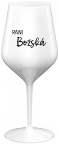 PANI BOŽSKÁ - biely nerozbitný pohár na víno 470 ml