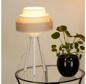 Brilagi - Stolná lampa ALASKA LUNETA 1xE27/15W/230V šedá/krémová