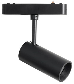 Moderné čierne bodové svetlo pre 1-fázový koľajnicový systém 9W 3000K - Magnetic Gert