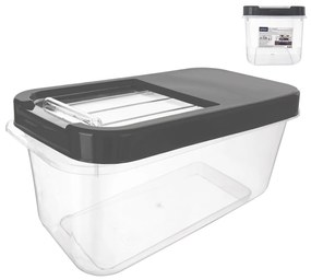 Dóza na potraviny, veľkokapacitný box SLOP, sivé posuvné veko – 7,5 l