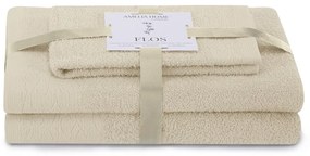 Súprava 3 ks uterákov FLOSS klasický štýl béžová