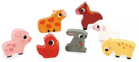 Drevené vkladacie puzzle 3D - Zvieratká na farme