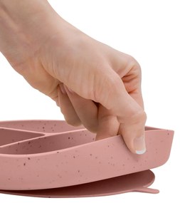 Tanier delený s prísavkou Platinum Silicone Blush