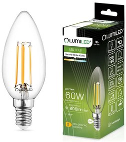 Žiarovka LED sviečka FIL 7W E14 806LM 4000K CCD