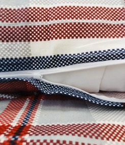 Obliečky flanelové Karo červené 200x140cm+90x70cm TiaHome