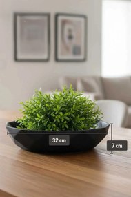 Okrasná miska CAVERO, sklolaminát, priemer 32 cm, antracit