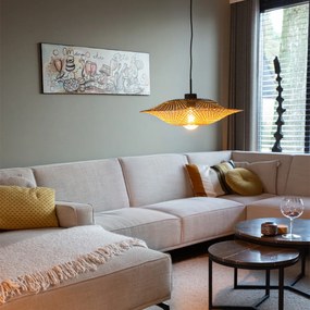 Orientálne závesné svietidlo bambus 50 cm - Rina