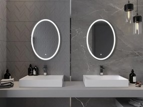 Mexen Elz zrkadlo do kúpeľne s podsvietením 50 x 70 cm, LED 6000K, proti zahmlievaniu - 9802-050-070-611-00