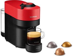 Kapsulový kávovar Krups Nespresso Vertuo Pop XN920510 červený (použité)