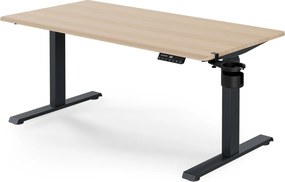 Elektrický stôl s reguláciou výšky ergonomický antracitový/dub sonoma,1400x700 mm: ARIA