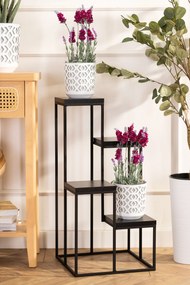 STOJAN NA KVETINÁČ KASKADA 79X40X40 CM ČIERNA