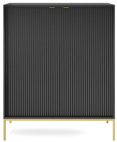 Komoda Nova 104 cm čierna/zlatá