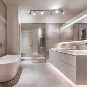 Brilagi - Kúpeľňové bodové svietidlo SELE 6xGU10/30W/230V IP44 strieborná