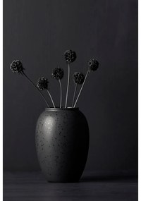 Čierna kameninová váza Bitz Basics Black, výška 20 cm
