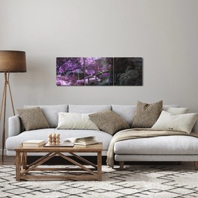 Obraz - Mystická záhrada (s hodinami) (90x30 cm)