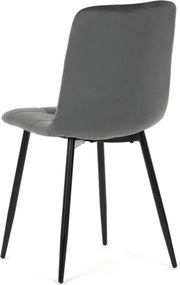 Jedálenská stolička zamatová, sivá CT-281 GREY4