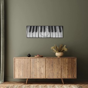 Obraz - Piano (s hodinami) (90x30 cm)