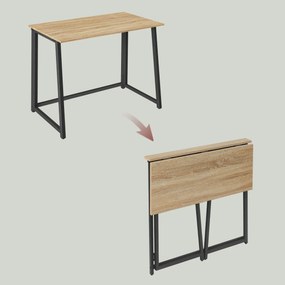 AKCIA Písací stôl ZARIMO skladací 80x40 cm, dub sonoma II. akosť