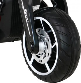 Ramiz Detský motocykel na batérie Future Biela + audio panel + pomalý štart + EVA kolesá