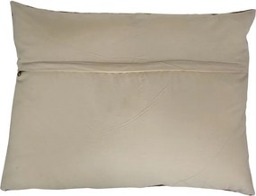 Hnedý kožený vankúš s výrazným stehom Stitch Cow - 45*60*15cm